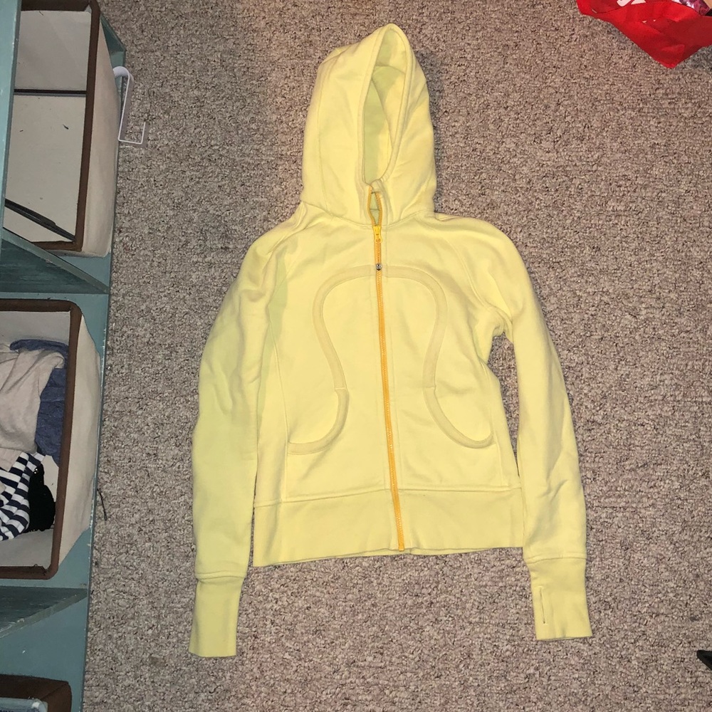 Pale Yellow Lululemon Scuba Jacket